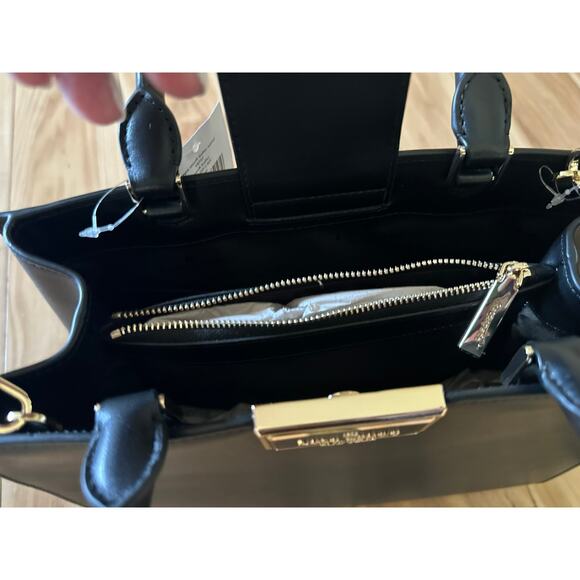 Kate Spade KB707 Reegan Medium Smooth Leather Satchel Crossbody in Black - Picture 8 of 11